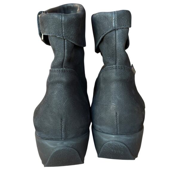 Mephisto Seddy Scrunchy Ankle Boots w Cuffs Matte Black Nubuck Leather size 9.5 - Picture 6 of 16